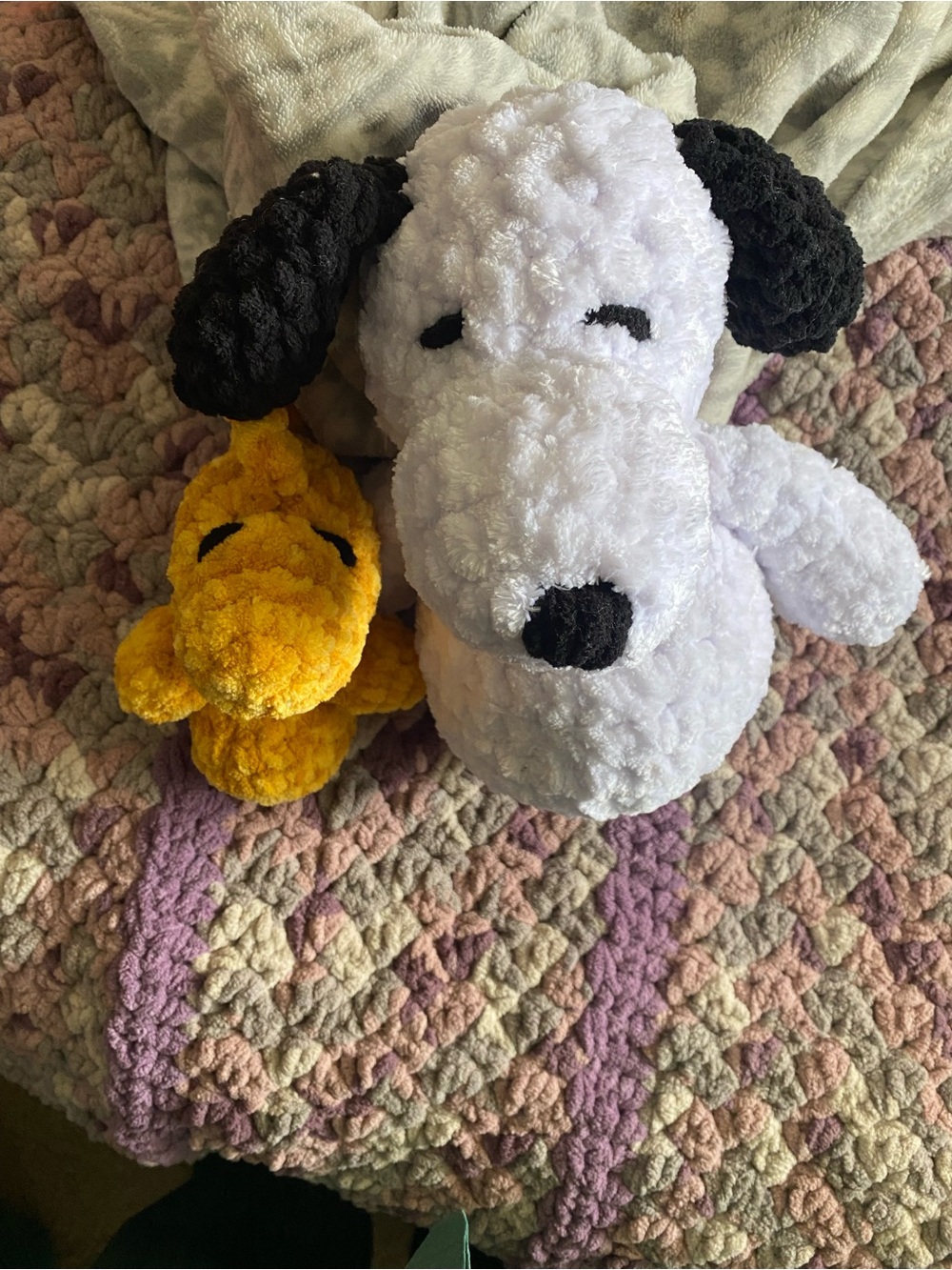Plush Dog Toy - White and Black Cozy Companion for Pets